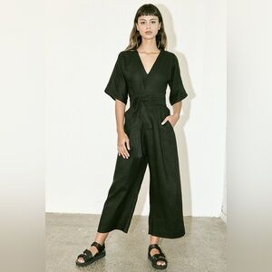 Kowtow Element Poplin Wide Leg Jumpsuit 100% Cotton Minimalist Sustainable